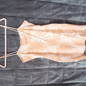 bodycon orange bleach-dye short dress. size large